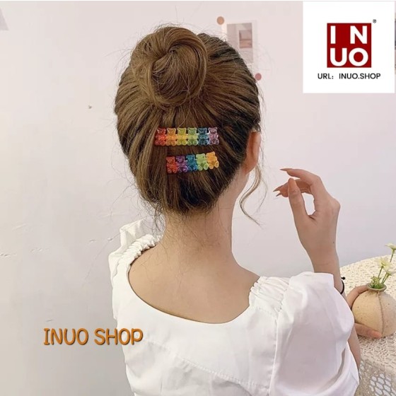 Pinza de oso de colores, Pasador de pelo con diseño de Oso 🐻